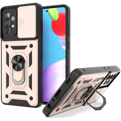 Ударопрочный чехол Camshield Serge Ring for Magnet для Samsung Galaxy A32 4G Золотой
