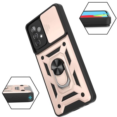 Ударопрочный чехол Camshield Serge Ring for Magnet для Samsung Galaxy A32 4G Золотой