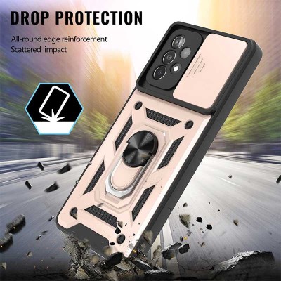 Ударопрочный чехол Camshield Serge Ring for Magnet для Samsung Galaxy A32 4G Золотой