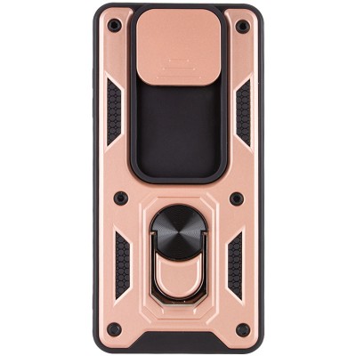Ударопрочный чехол Camshield Serge Ring for Magnet для Xiaomi Poco X3 NFC / Poco X3 Pro Rose Gold