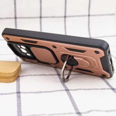 Ударопрочный чехол Camshield Serge Ring for Magnet для Xiaomi Poco X3 NFC / Poco X3 Pro Rose Gold