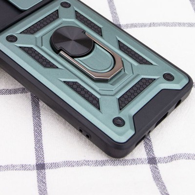 Ударопрочный чехол Camshield Serge Ring for Magnet для Xiaomi Redmi Note 10 5G / Poco M3 Pro Зеленый
