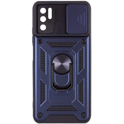 Ударопрочный чехол Camshield Serge Ring для Xiaomi Redmi Note 10 5G / Poco M3 Pro Синий