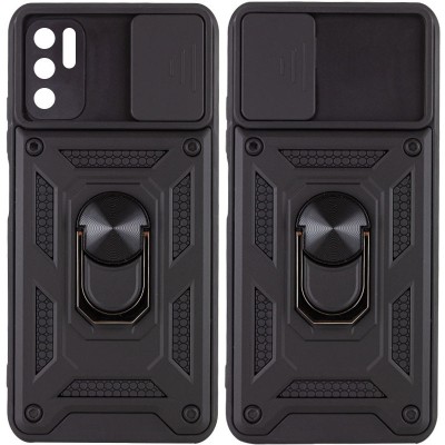 Ударопрочный чехол Camshield Serge Ring для Xiaomi Redmi Note 10 5G / Poco M3 Pro Черный