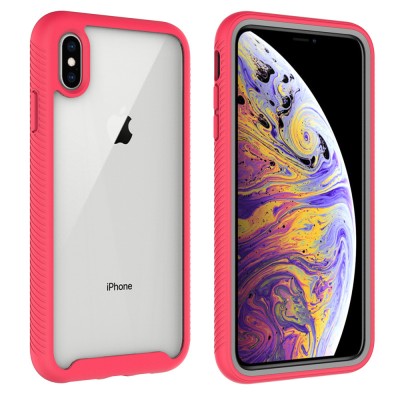Ударопрочный чехол Full-body Bumper Case для Apple iPhone XS Max (6.5") Розовый