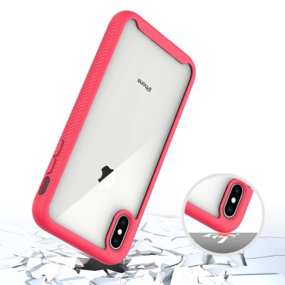 Ударопрочный чехол Full-body Bumper Case для Apple iPhone XS Max (6.5") Розовый