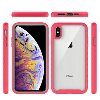 Ударопрочный чехол Full-body Bumper Case для Apple iPhone XS Max (6.5") Розовый