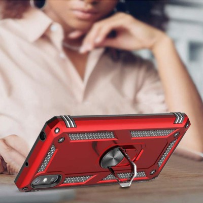 Ударопрочный чехол Serge Ring for Magnet для Xiaomi Redmi 9A Красный
