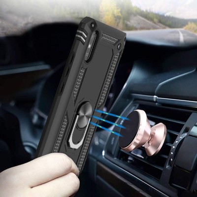 Ударопрочный чехол Serge Ring for Magnet для Xiaomi Redmi 9A Черный