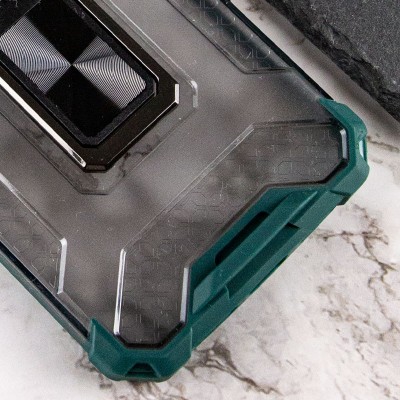 Ударопрочный чехол Transformer CrystalRing для Apple iPhone 13 Pro Max (6.7") Темно-зеленый