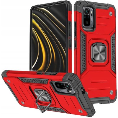 Ударопрочный чехол Union Ring for Magnet для Xiaomi Redmi Note 10 / Note 10s Красный