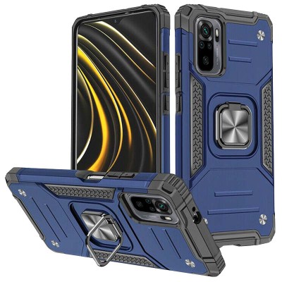 Ударопрочный чехол Union Ring for Magnet для Xiaomi Redmi Note 10 / Note 10s Синий