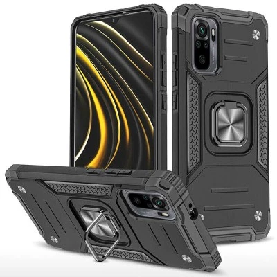 Ударопрочный чехол Union Ring for Magnet для Xiaomi Redmi Note 10 / Note 10s Черный