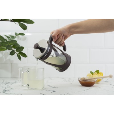 Френч-пресс Ardesto Gemini, 600мл, боросиликаное стекло, пластик, нержавеющая сталь, прозрачный, коричневый (AR1906PG)