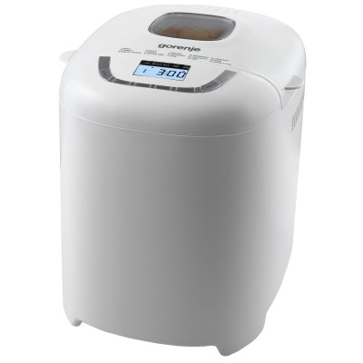Хлебопечка Gorenje 550Вт, программ-15, макс.вес -0.9кг, форма прямоугольник, пластик, белый (BM910WII)
