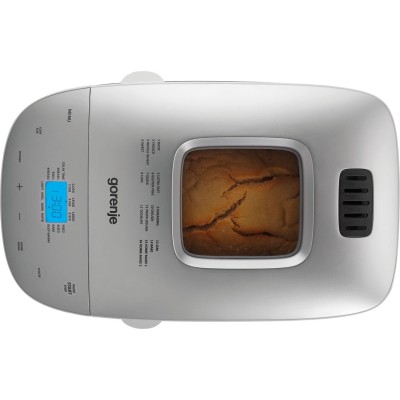 Хлебопечка Gorenje 850Вт, программ-13, макс.вес -1.6кг, форма-прямоугольник, пластик, серый (BM1600WG)