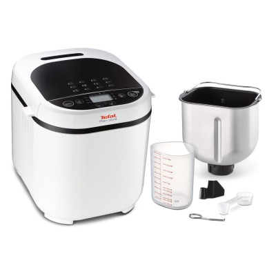 Хлебопечка Tefal PainDore 720Вт, программ-12, макс.вес -1кг, форма-прямоугольник, пластик, черно-белый (PF210138)