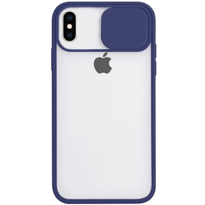 Чехол Camshield mate TPU со шторкой для камеры для Apple iPhone X / XS (5.8") Синий