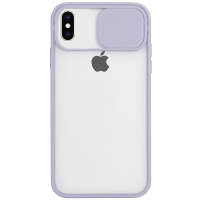 Чехол Camshield mate TPU со шторкой для камеры для Apple iPhone X / XS (5.8") Сиреневый