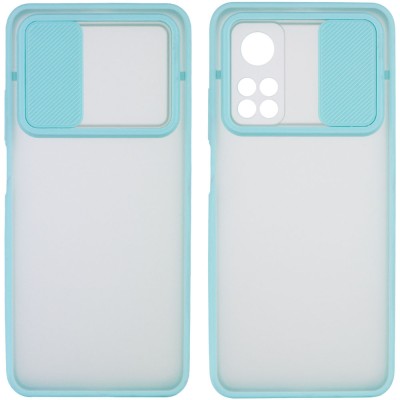 Чехол Camshield mate TPU со шторкой для камеры для Xiaomi Mi 10T / Mi 10T Pro Бирюзовый