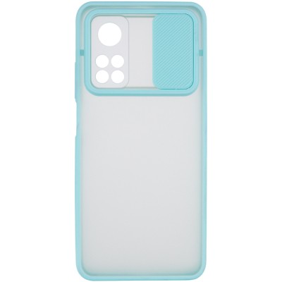 Чехол Camshield mate TPU со шторкой для камеры для Xiaomi Mi 10T / Mi 10T Pro Бирюзовый