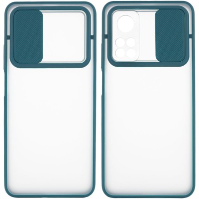 Чехол Camshield mate TPU со шторкой для камеры для Xiaomi Mi 10T / Mi 10T Pro Зеленый