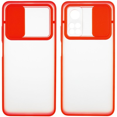 Чехол Camshield mate TPU со шторкой для камеры для Xiaomi Mi 10T / Mi 10T Pro Красный