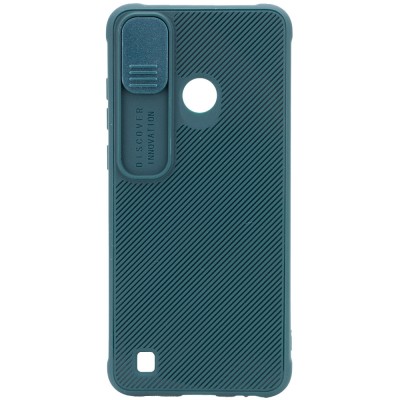 Чехол Camshield TPU со шторкой защищающей камеру для TECNO POP 4 Pro Зеленый