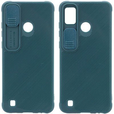 Чехол Camshield TPU со шторкой защищающей камеру для TECNO POP 4 Pro Зеленый