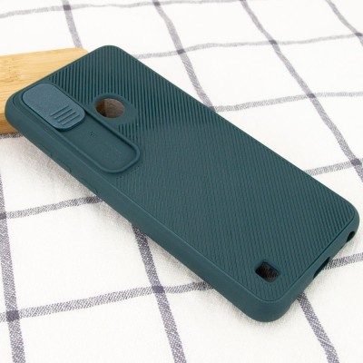 Чехол Camshield TPU со шторкой защищающей камеру для TECNO POP 4 Pro Зеленый
