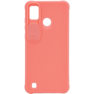 Чехол Camshield TPU со шторкой защищающей камеру для TECNO POP 4 Pro Розовый