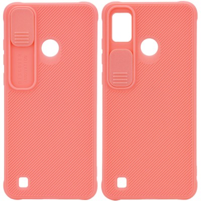 Чехол Camshield TPU со шторкой защищающей камеру для TECNO POP 4 Pro Розовый