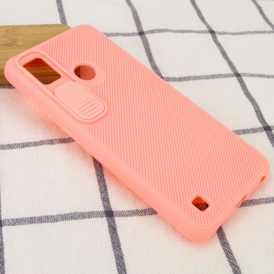 Чехол Camshield TPU со шторкой защищающей камеру для TECNO POP 4 Pro Розовый