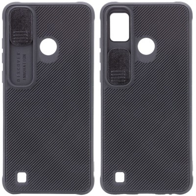 Чехол Camshield TPU со шторкой защищающей камеру для TECNO POP 4 Pro Черный