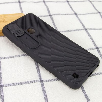 Чехол Camshield TPU со шторкой защищающей камеру для TECNO POP 4 Pro Черный