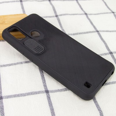 Чехол Camshield TPU со шторкой защищающей камеру для TECNO POP 4 Pro Черный
