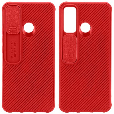 Чехол Camshield TPU со шторкой защищающей камеру для TECNO Spark 7 Красный