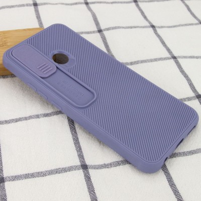 Чехол Camshield TPU со шторкой защищающей камеру для TECNO Spark 7 Серый / Lavender Gray