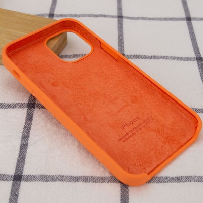 Чехол Silicone Case (AA) для Apple iPhone 12 mini (5.4") Оранжевый / Papaya