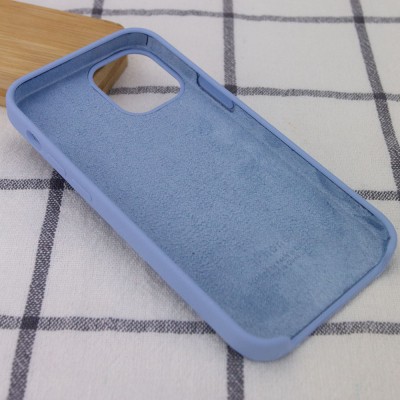 Чехол Silicone Case (AA) для Apple iPhone 12 Pro Max (6.7") Голубой / Lilac Blue