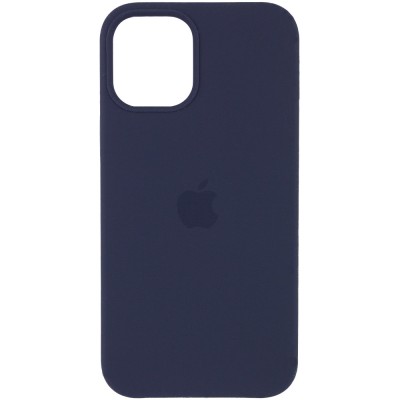 Чехол Silicone Case (AA) для Apple iPhone 12 Pro Max (6.7") Темно-синий / Midnight blue
