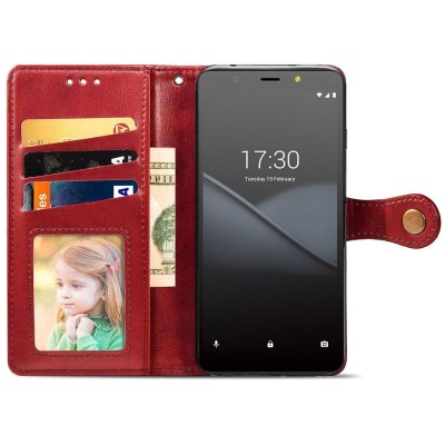 Кожаный чехол книжка GETMAN Gallant (PU) для TECNO POP 2F Красный - 3