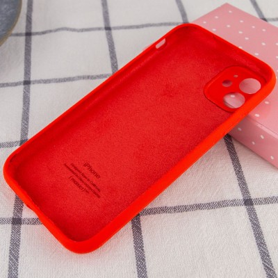 Чехол Silicone Case Full Camera Protective (AA) для Apple iPhone 12 mini (5.4") Красный / Red