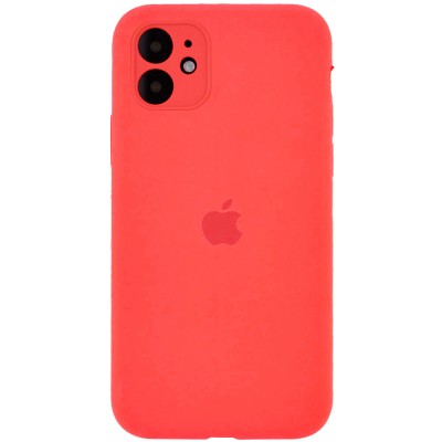 Чехол Silicone Case Full Camera Protective (AA) для Apple iPhone 12 mini (5.4") Оранжевый / Pink citrus