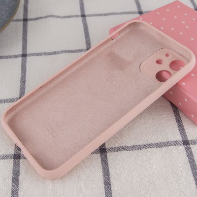 Чехол Silicone Case Full Camera Protective (AA) для Apple iPhone 12 mini (5.4") Розовый / Pink Sand