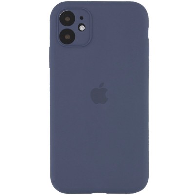 Чехол Silicone Case Full Camera Protective (AA) для Apple iPhone 12 mini (5.4") Серый / Lavender Gray