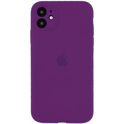 Чехол Silicone Case Full Camera Protective (AA) для Apple iPhone 12 mini (5.4") Фиолетовый / Grape