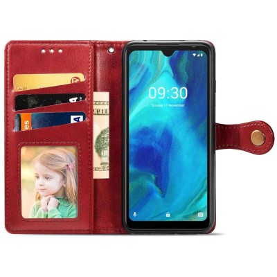 Кожаный чехол книжка GETMAN Gallant (PU) для TECNO Spark 7 Красный - 2
