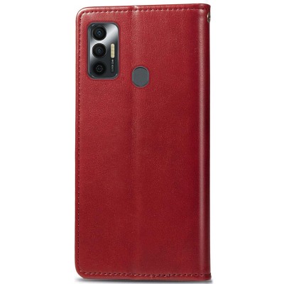 Кожаный чехол книжка GETMAN Gallant (PU) для TECNO Spark 7 Красный - 4