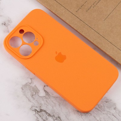 Чехол Silicone Case Full Camera Protective (AA) для Apple iPhone 14 Pro (6.1") Оранжевый / Kumquat
